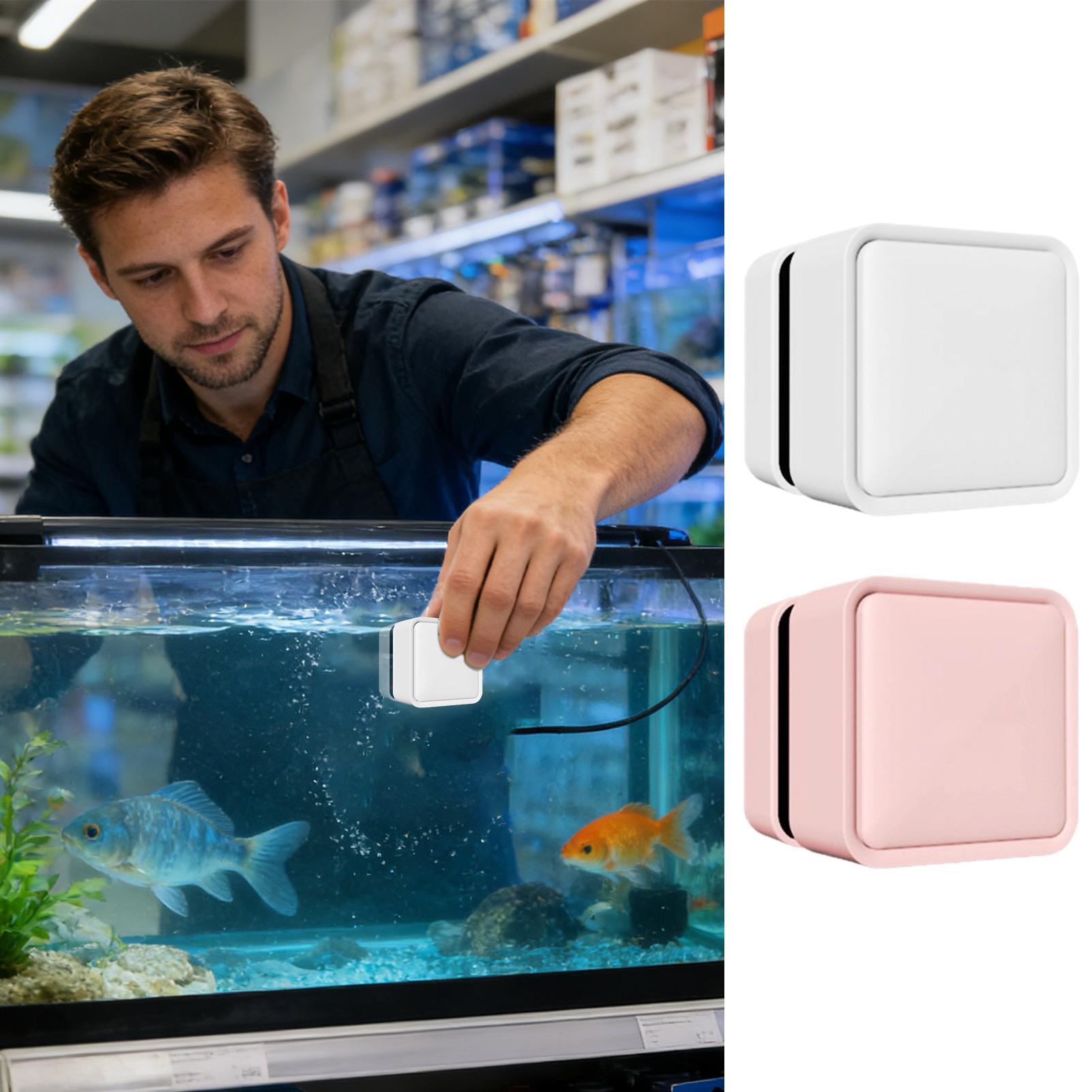 Aquarium Fish Escape - Magnetic Fish Tank Cleaner Double-Sided Scraber