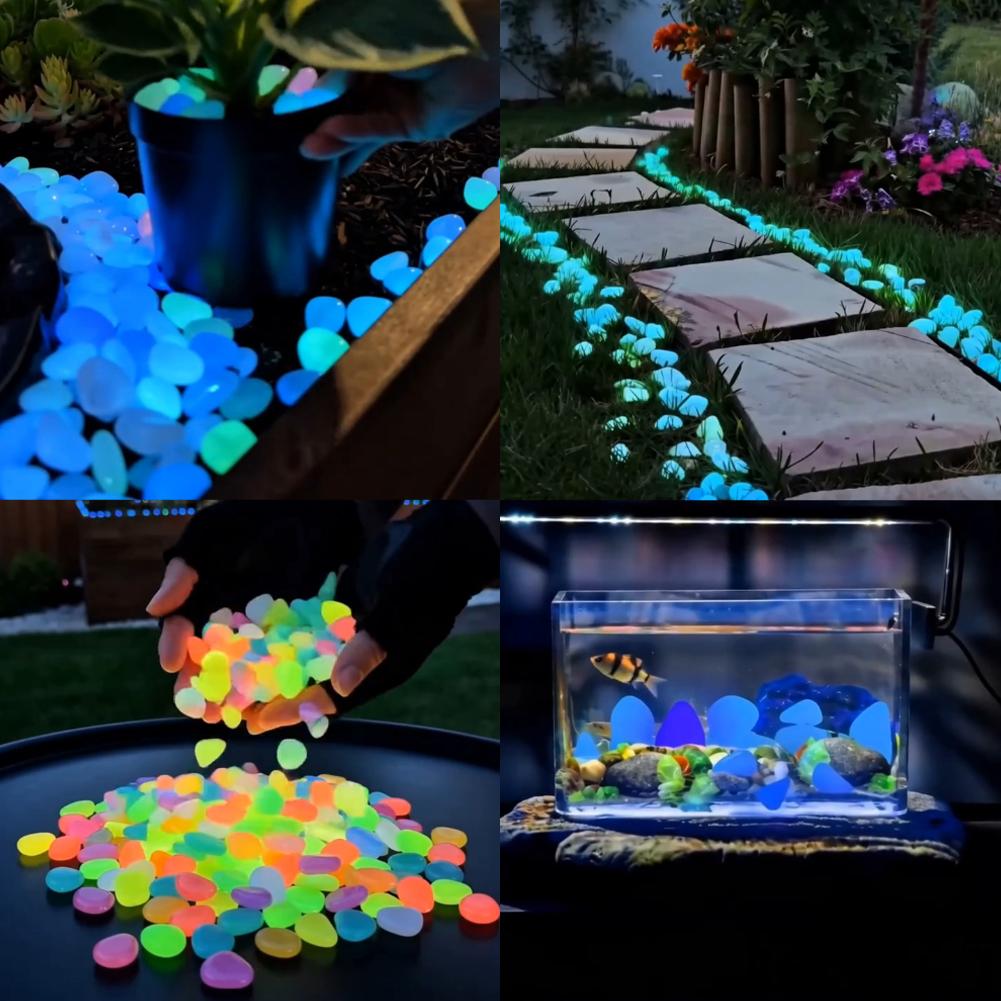 Aquarium Fish Home - 200/1000pcs Luminous Stones Glow in Dark
