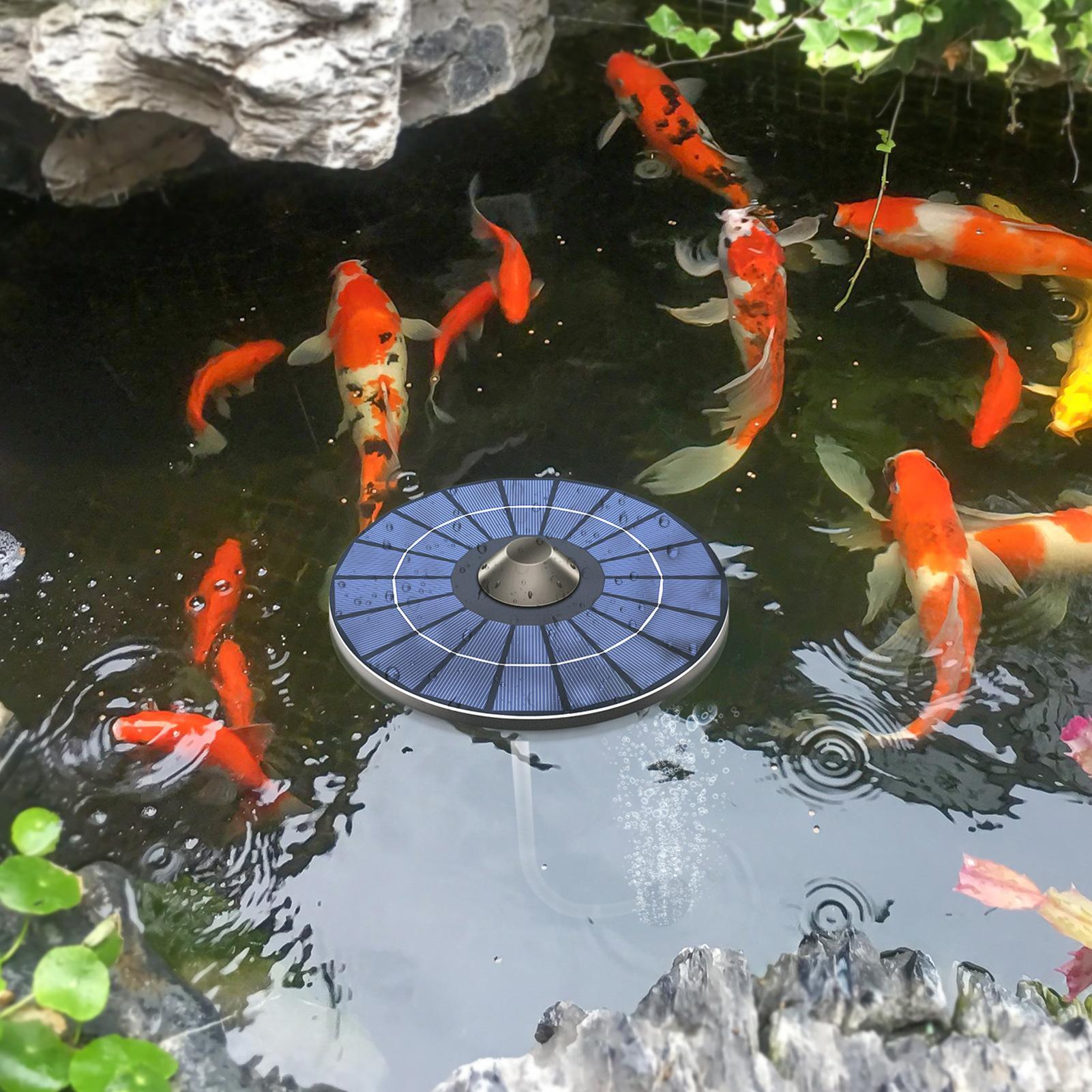 Aquarium Fish Escape - Solar-powered pond aerator pump Aquarium aerator