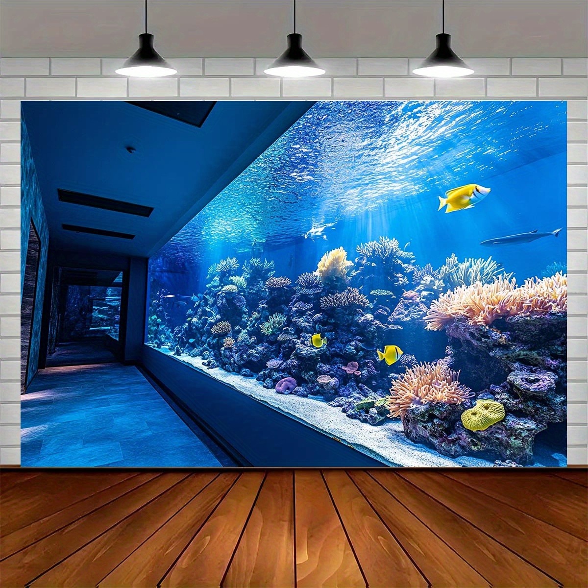 Aquarium Fish Home - Vibrant Underwater Aquarium Tapestry Coral Reef