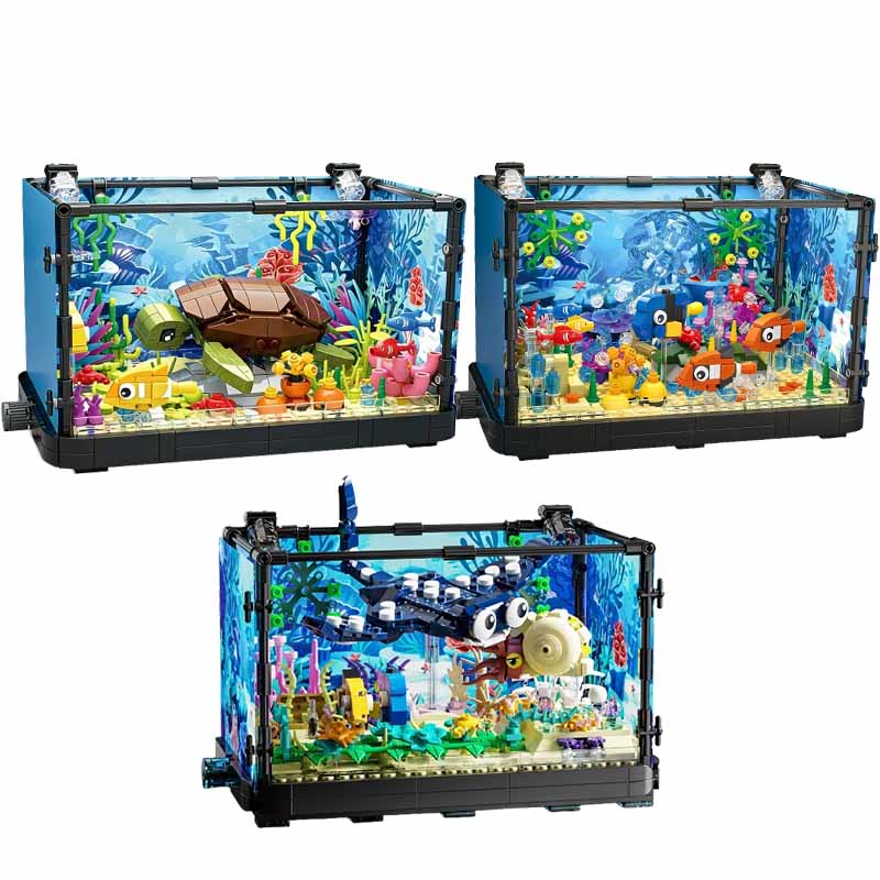 Aquarium Fish Home - Fish Tank Building Block Set with