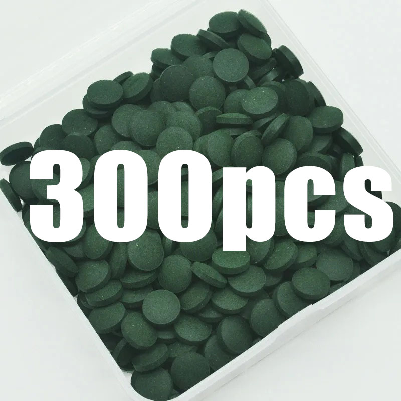 Fish Food Flake - 50-300Pcs High Purity Spirulina Tablets Spiral