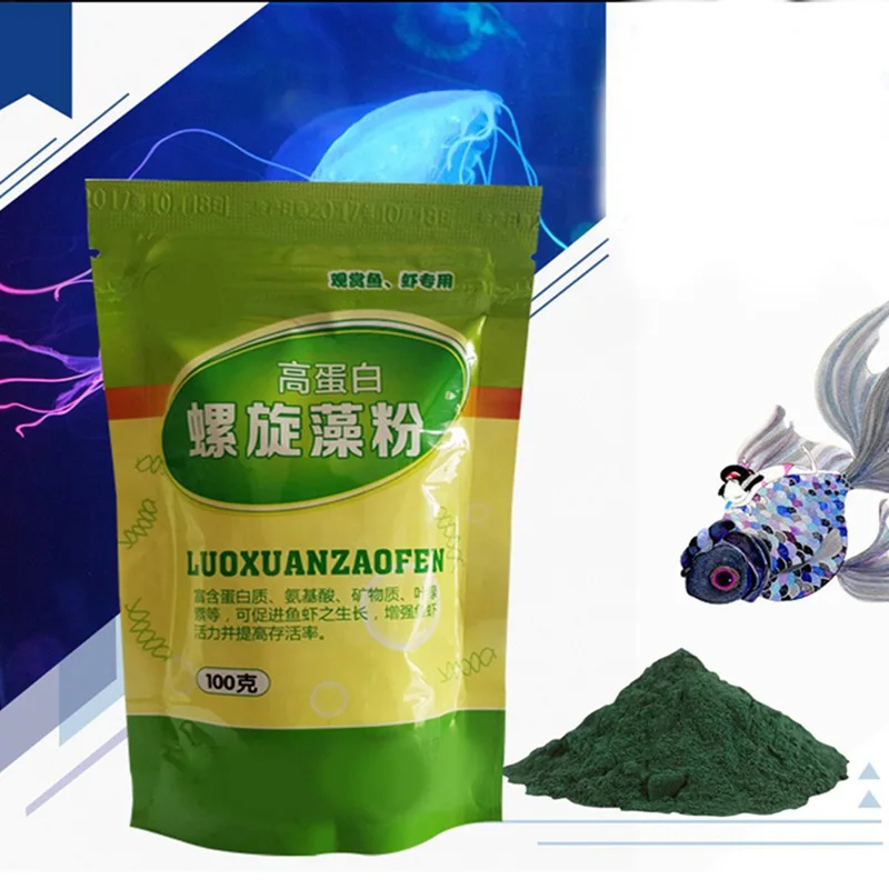 Fish Food Flake - Spirulina Powder Bottle Healthy Ocean Nutrition