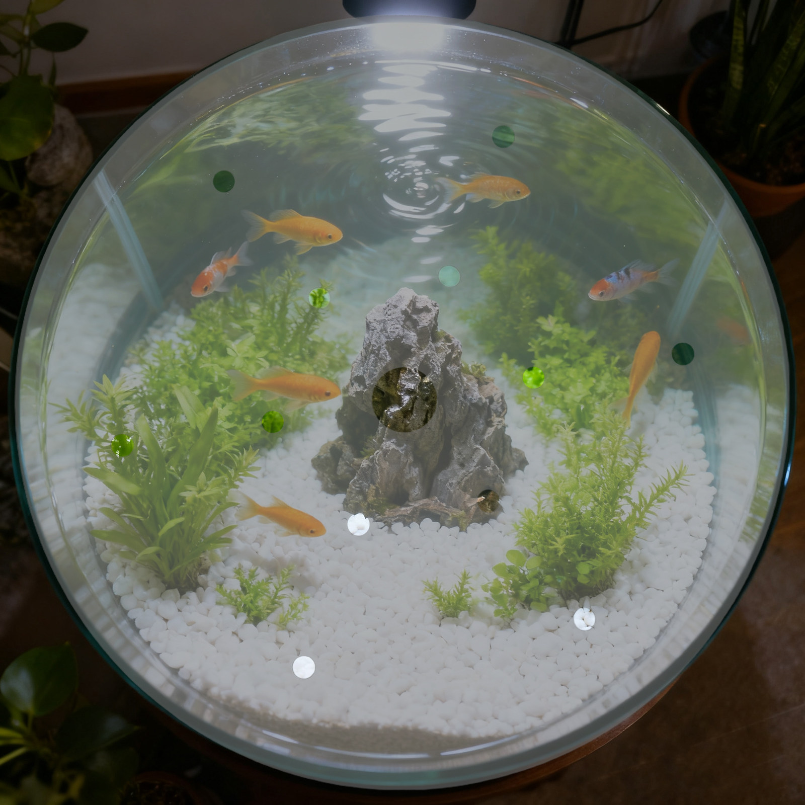 Aquarium Fish Escape - Round Acrylic Aquarium Anti-Escaping Lid Transparent