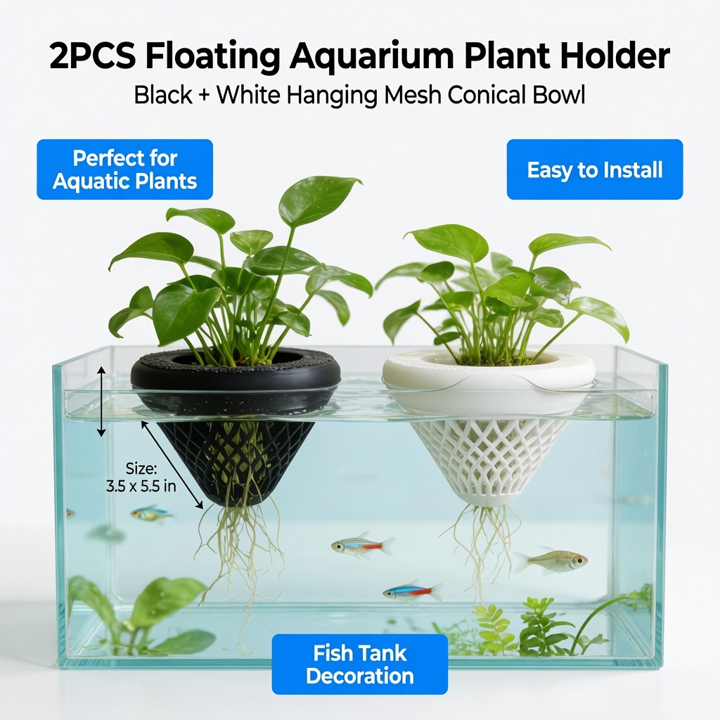 2PCS Floating Aquarium Plant H - Aquarium Fish Escape review and price
