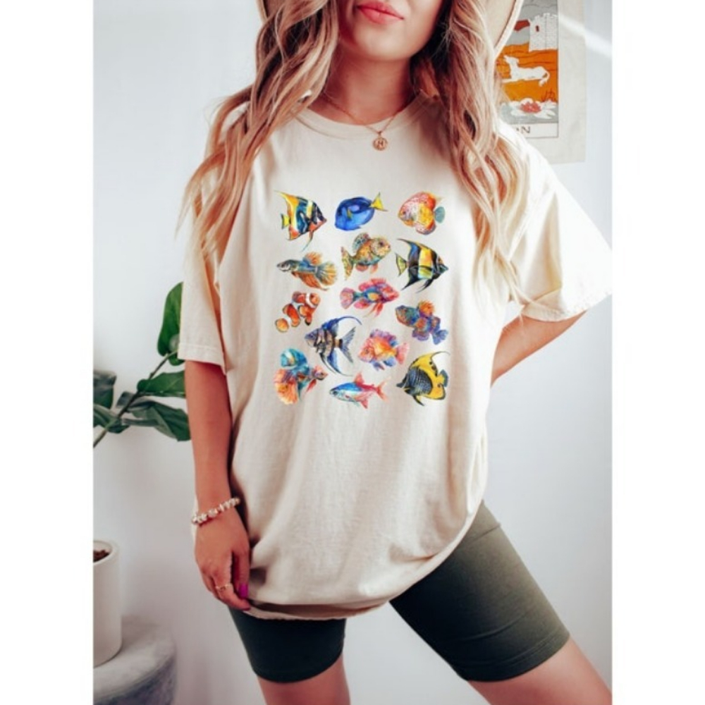 Tropical Fish Shirt Vacation S - Aquarium Fish Exotic review and price