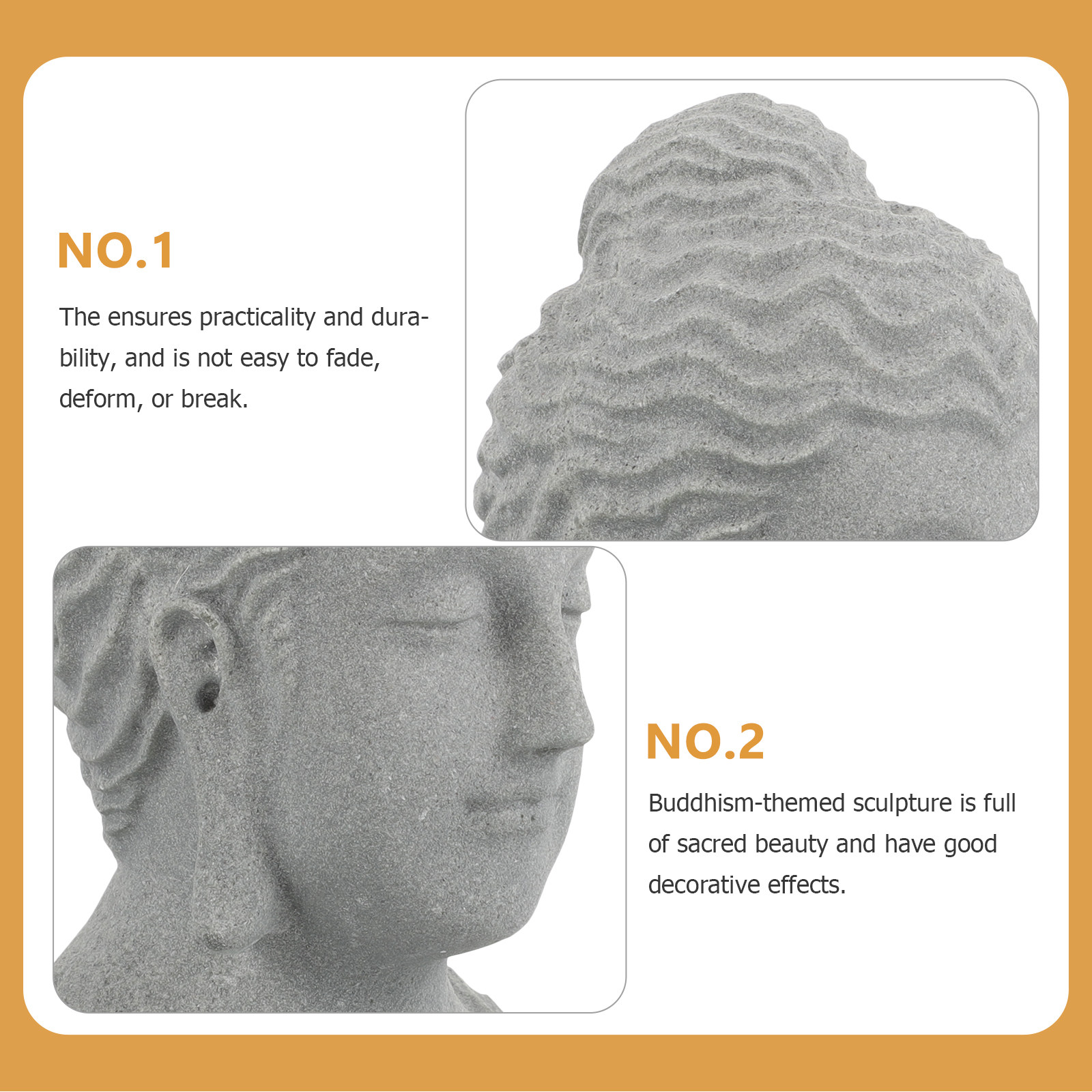 Meditating Buddha Head Statue  - Aquarium Fish Home review and price