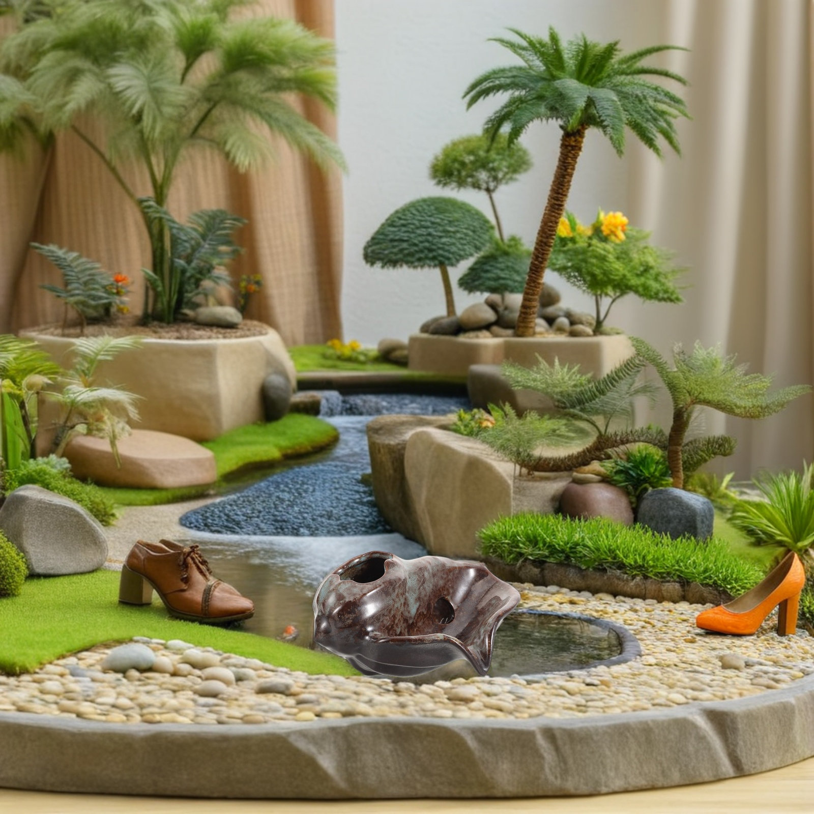 Ceramic Jar Fountain Waterfall - Aquarium Fish Home review and price