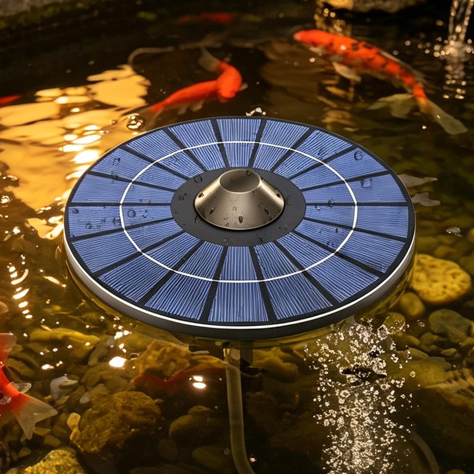 Solar-powered pond aerator pum - Aquarium Fish Escape review and price